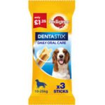Pedigree Dentastix Oral Care Dog Treat, Adult Medium pack of 3