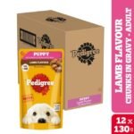 Pedigree Puppy Wet Dog Food, Lamb Flavour Chunks in Gravy, 130 g, Complete & Balanced Meal for Puppies - Image 3