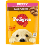 Pedigree Puppy Wet Dog Food, Lamb Flavour Chunks in Gravy, 70 g Made with Real Meat, 100% Complete & Balanced Meal for Puppies