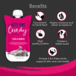 Kitty Yums Kitten & Adult Creamy Lickable Cat Treat 80Gm Pack | Tuna & Bonito Flavour | Creates a Better Bond | Antioxidants Boost Immunity | Better Brain & Eyesight Development - Image 2
