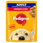 Pedigree Adult Wet Dog Food, Chicken & Liver Chunks in Gravy, 70 g Complete & Balanced Meal for Adult Dogs