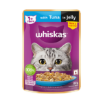 Whiskas Wet Cat Food for Adult Cats (1+Years), Tuna in Jelly Flavour, 80g (Pack of 14)