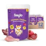 Smylo Natural Healthy Kitten Wet Food (2-12 Months) 70g x 12 Packs | Chicken, Liver and Pomegranate | for Healthy Skin & Coat, Supports Digestion | Grain Free, No Preservatives or by-Products
