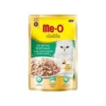 Me-O Delight Pouch Tuna with Chicken Flake in Jelly 70 G, Wet Food, Pack of 12 (70 G X 12, 840 G),Adult