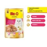 Me-O Delight Pouch Tuna with Bonito in Jelly 70G Wet Cat Food Pack of 12 (70G X 12, 840G) (All Life Stages) (Dogs) Brand: Me-O - Image 3