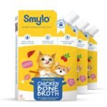 Smylo Summer Cooler, Hydration Rich Chicken Bone Broth for Cats (100ml x 10 Packs) | Rich in Collagen for Bones & Joints Health | Omega 3 & 6 for Shiny Fur & Coat | Cat Food Topper and Cat Supplements - Image 3