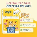 Smylo Summer Cooler, Hydration Rich Chicken Bone Broth for Cats (100ml x 10 Packs) | Rich in Collagen for Bones & Joints Health | Omega 3 & 6 for Shiny Fur & Coat | Cat Food Topper and Cat Supplements - Image 4