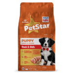 Petstar Puppy Dry Dog Food 10 kg, Duck & Oats Formula, High Protein, Gentle Digestion, Healthy Growth, No Artificial Flavours or Added Sugar