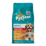 Petstar Adult Dry Dog Food 3 kg, Duck & Oats, High Protein, Easy Digestion, Immunity Support, No Artificial Flavours or Added Sugar