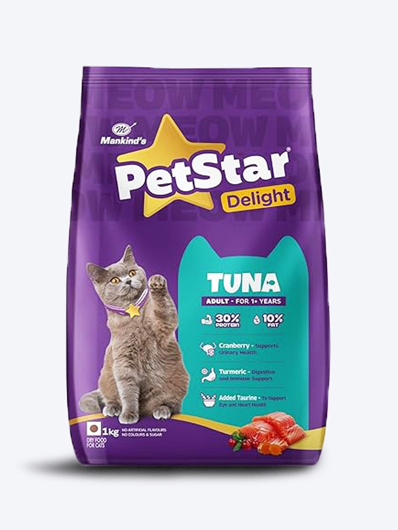 PetstarTunaAdultCat1kg Mankind PetStar Adult Cat Food – Tuna Flavour (1 Kg) | Complete & Balanced Nutrition with Taurine for Urinary, Digestive & Heart Health - Image 1