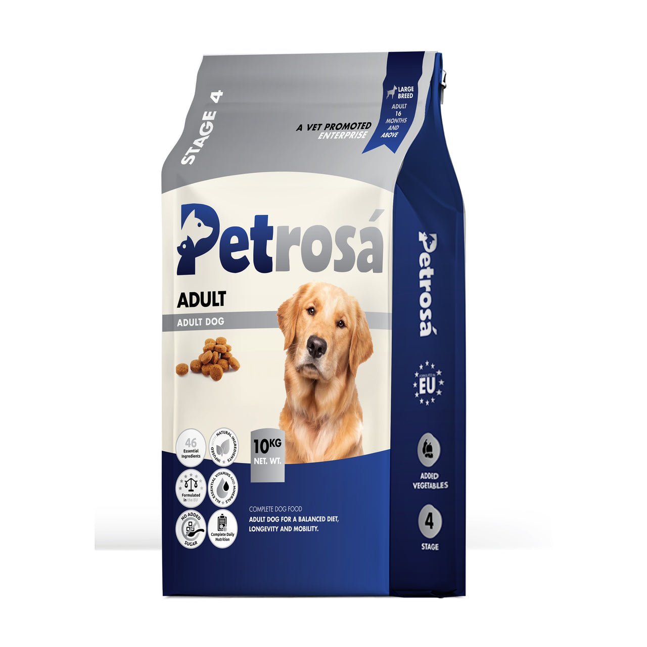 largeadultfront Large Breed Adult Dry Dog Food (15 Months & Above), 10 Kg, 28% Protein, DHA & Prebiotics, Joint Health & Digestion (Copy) - Image 1